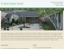 Tablet Screenshot of churchofstanne.org